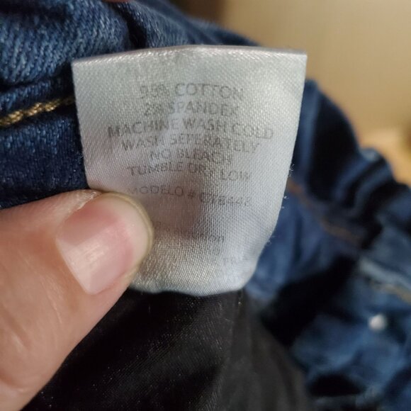 Black Label Jeans Womens Size 13 Blue Distressed Pull On Elastic Waistband - Picture 5 of 13